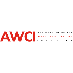 AWCI in red text left aligned with red and black text stacked