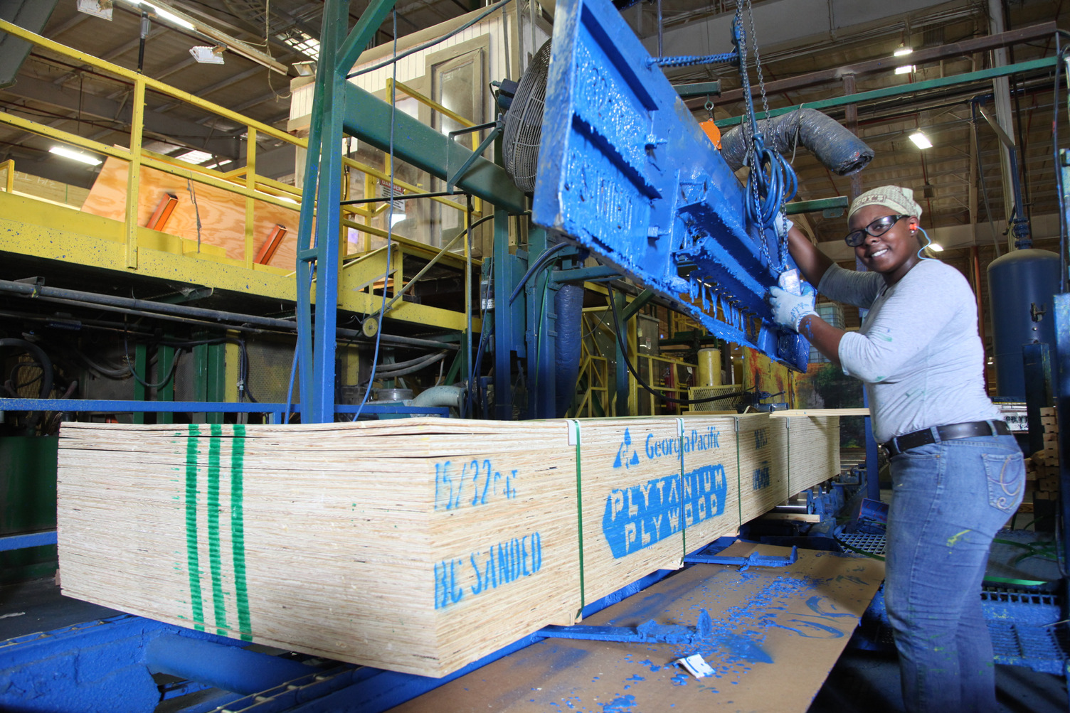 Employee standing in front of Plytanium Plywood