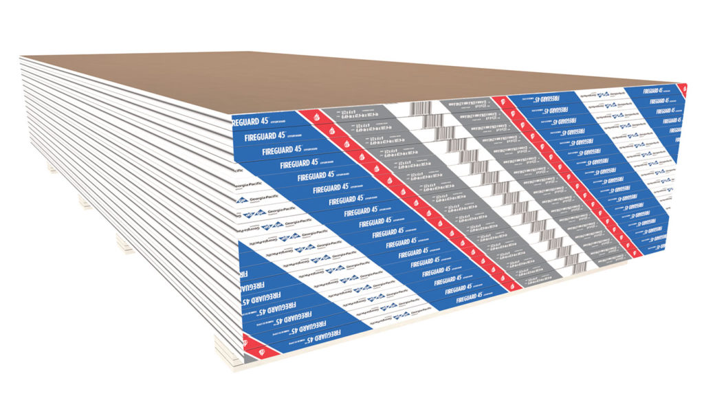 Georgia-Pacific ToughRock Fireguard 45Georgia-Pacific ToughRock Fireguard 45 Fire-Rated Gypsum Board