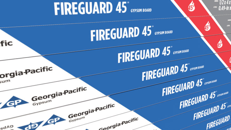 ToughRock Fireguard 45 Fire-Rated Gypsum Wallboard