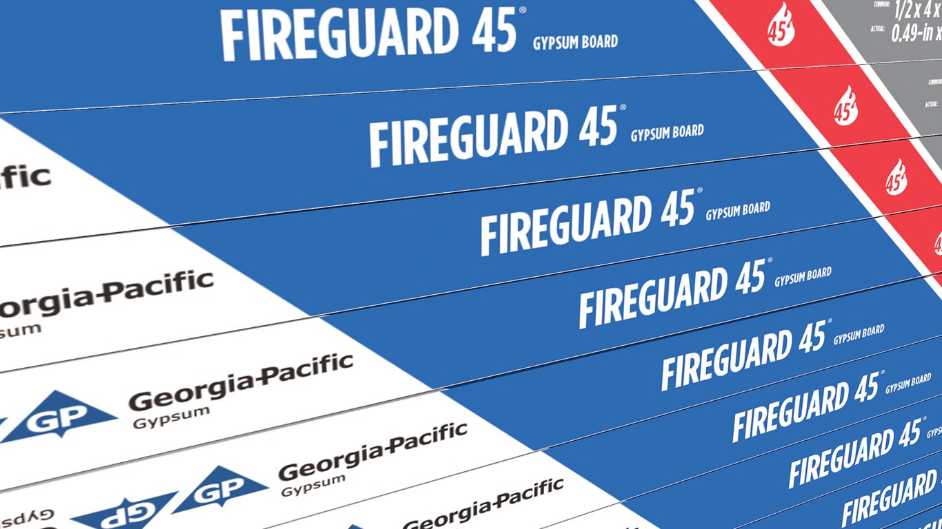 ToughRock Fireguard 45 Fire-Rated Gypsum Wallboard
