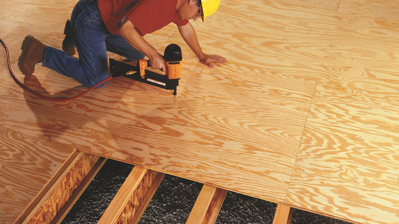 can sheathing plywood be used for subfloor?
