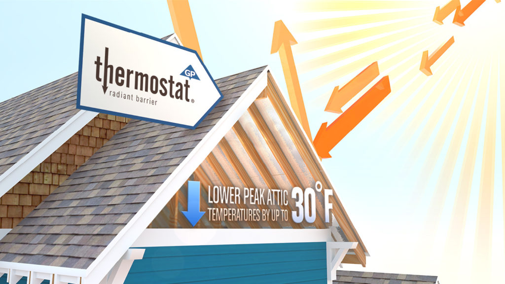 Picture of Thermostat Radiant Barrier Sheathing | OSB Radiant Barrier Sheathing