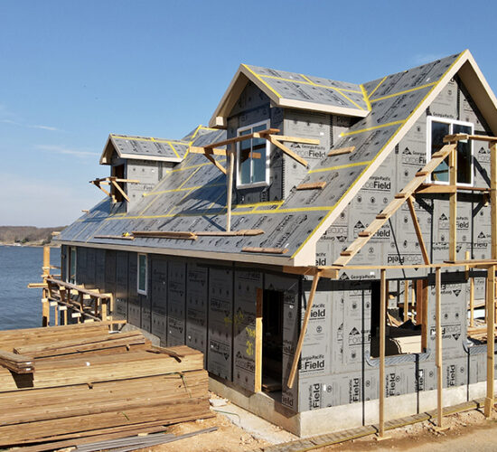 ForceField® Weather Barrier System on a custom single-family home with wood-framed construction